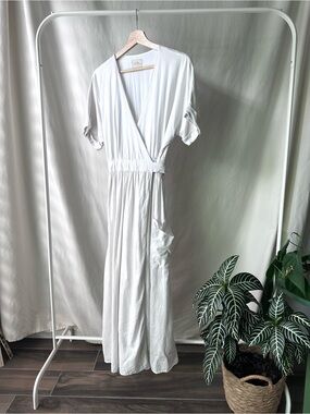 Urban Outfitters White Wrap Maxi Dress